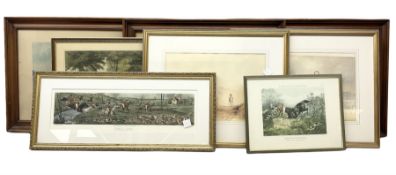 Collection of modern and antique Equestrian prints including after Henry Alken and JF Herring max 40