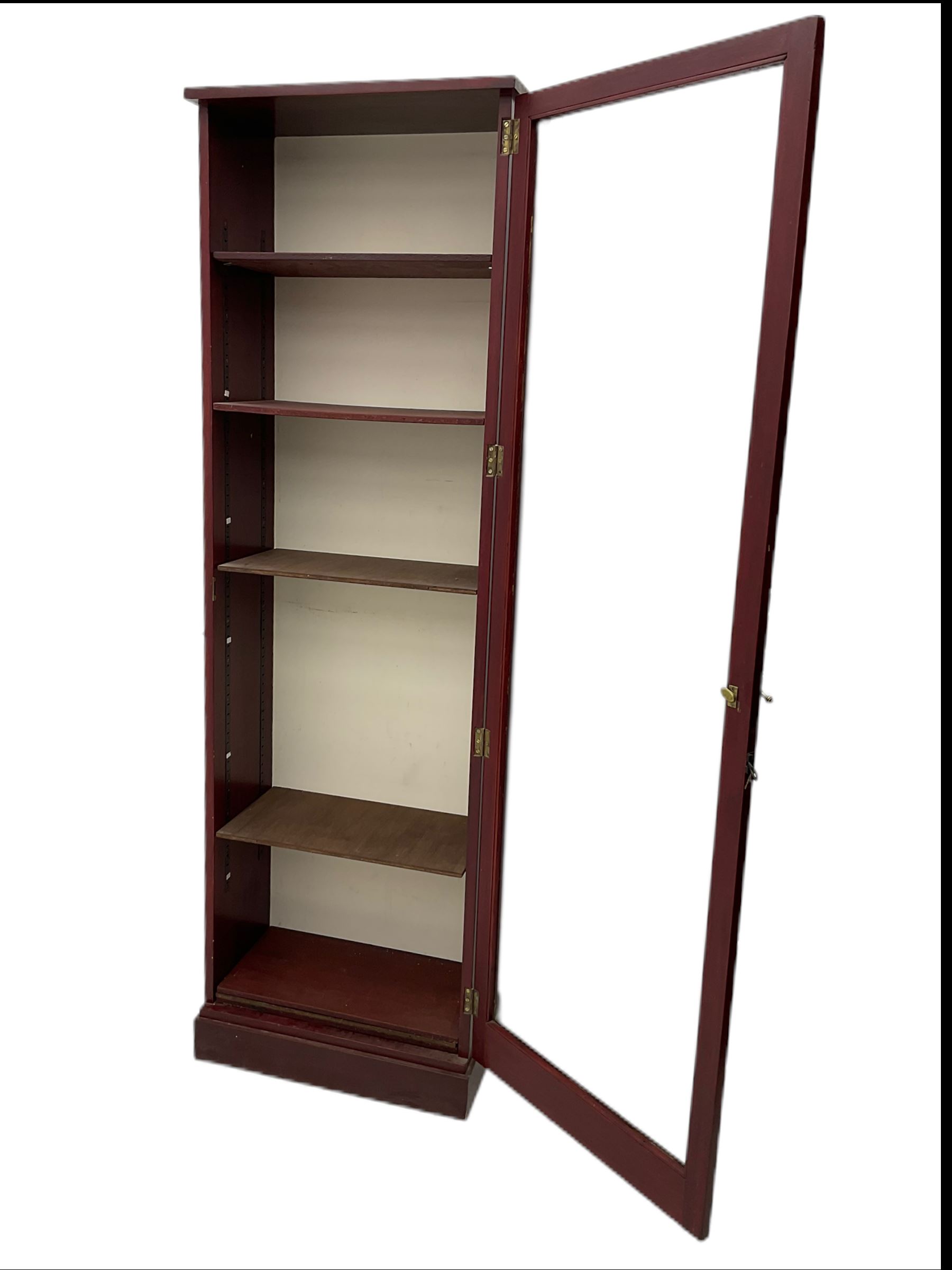 20th century glazed shop display cabinet/bookcase - Image 4 of 6