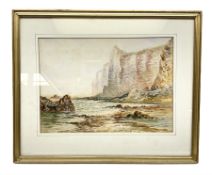 Evyleen Bishop (British early 20th century): Sea Cliffs and Shore
