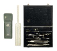 Cased set of drawing Instrument instruments