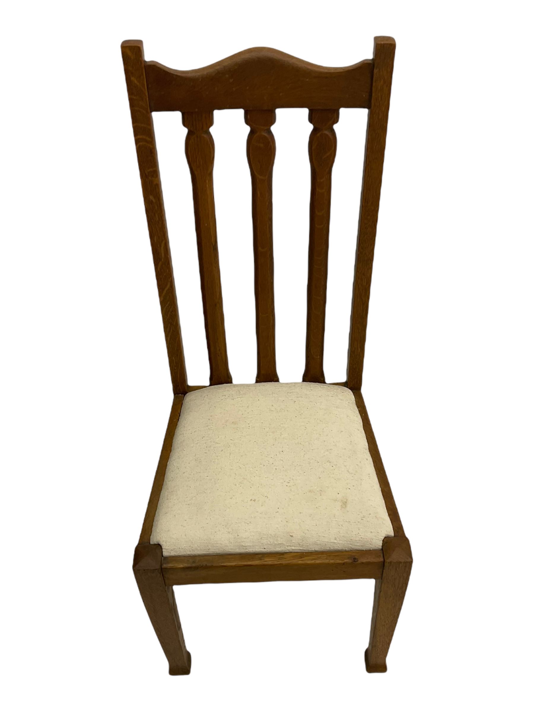 Set of five early 20th century oak dining chairs - Image 10 of 11