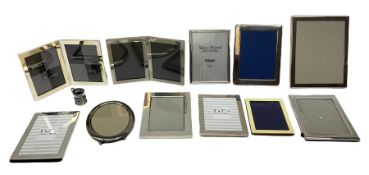 Collection of silver plated and metal mounted photograph frames