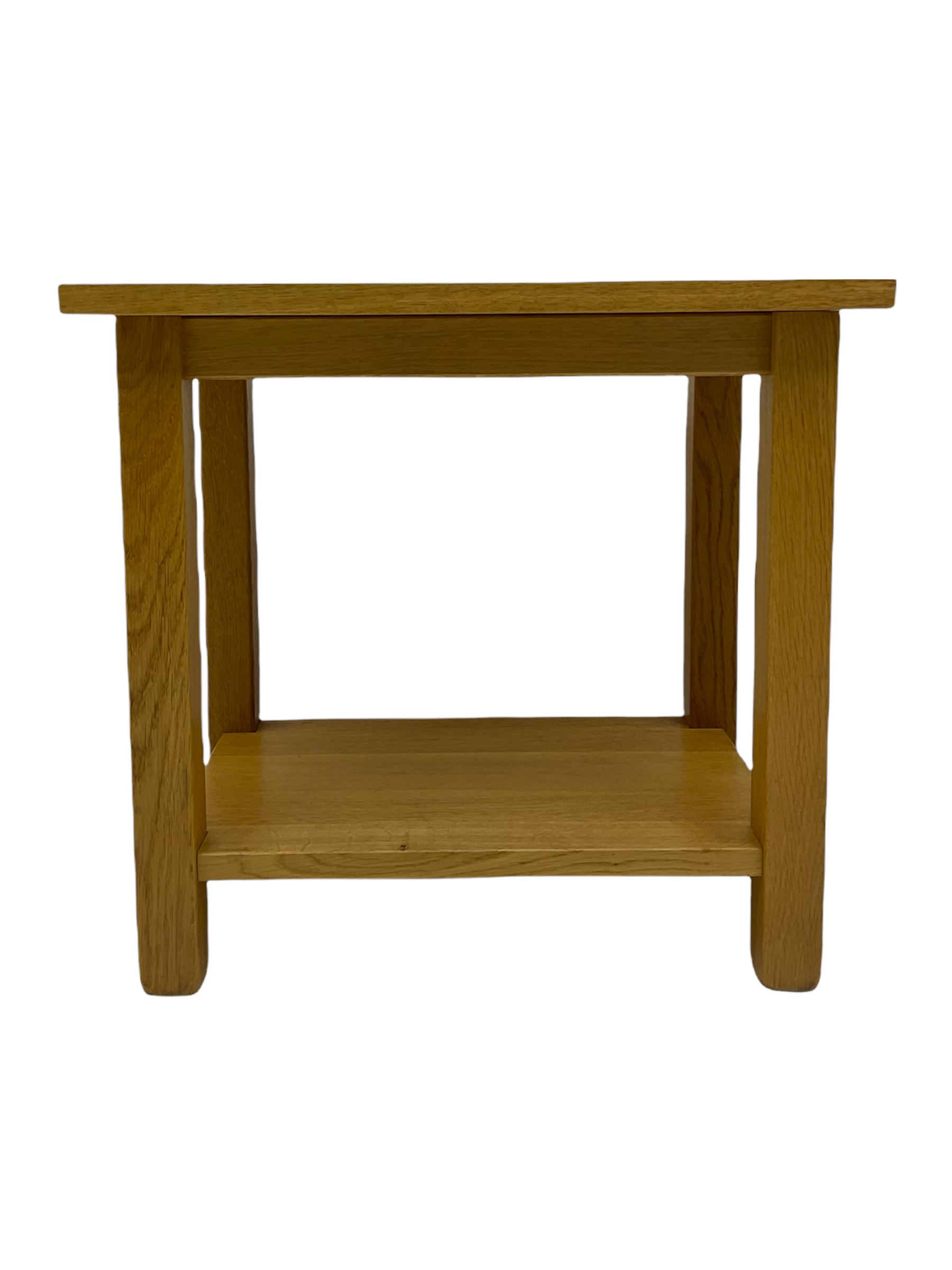 Oak two tier lamp table - Image 2 of 7