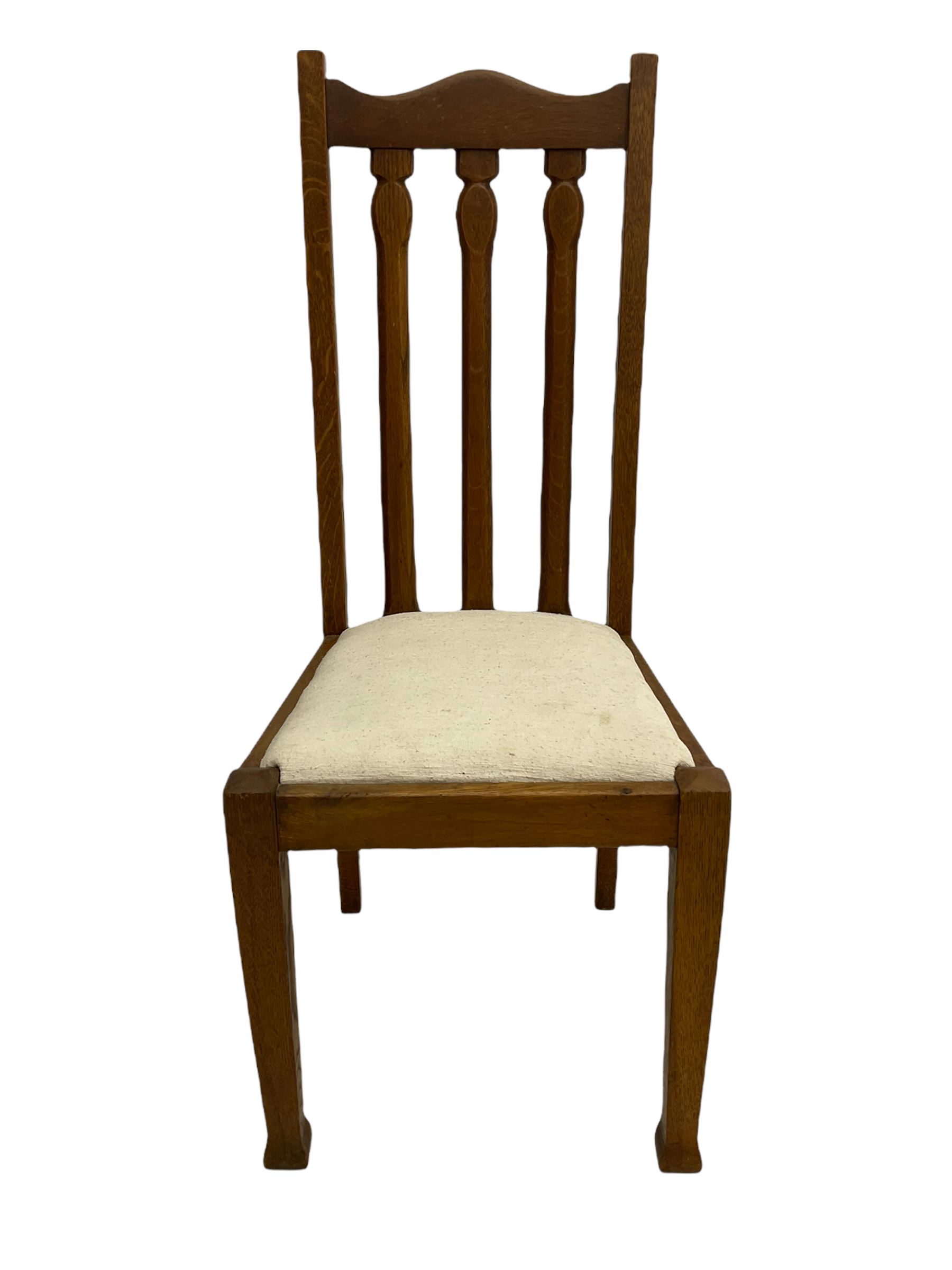 Set of five early 20th century oak dining chairs - Image 9 of 11