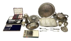 Quantity of Victorian and later silver plate