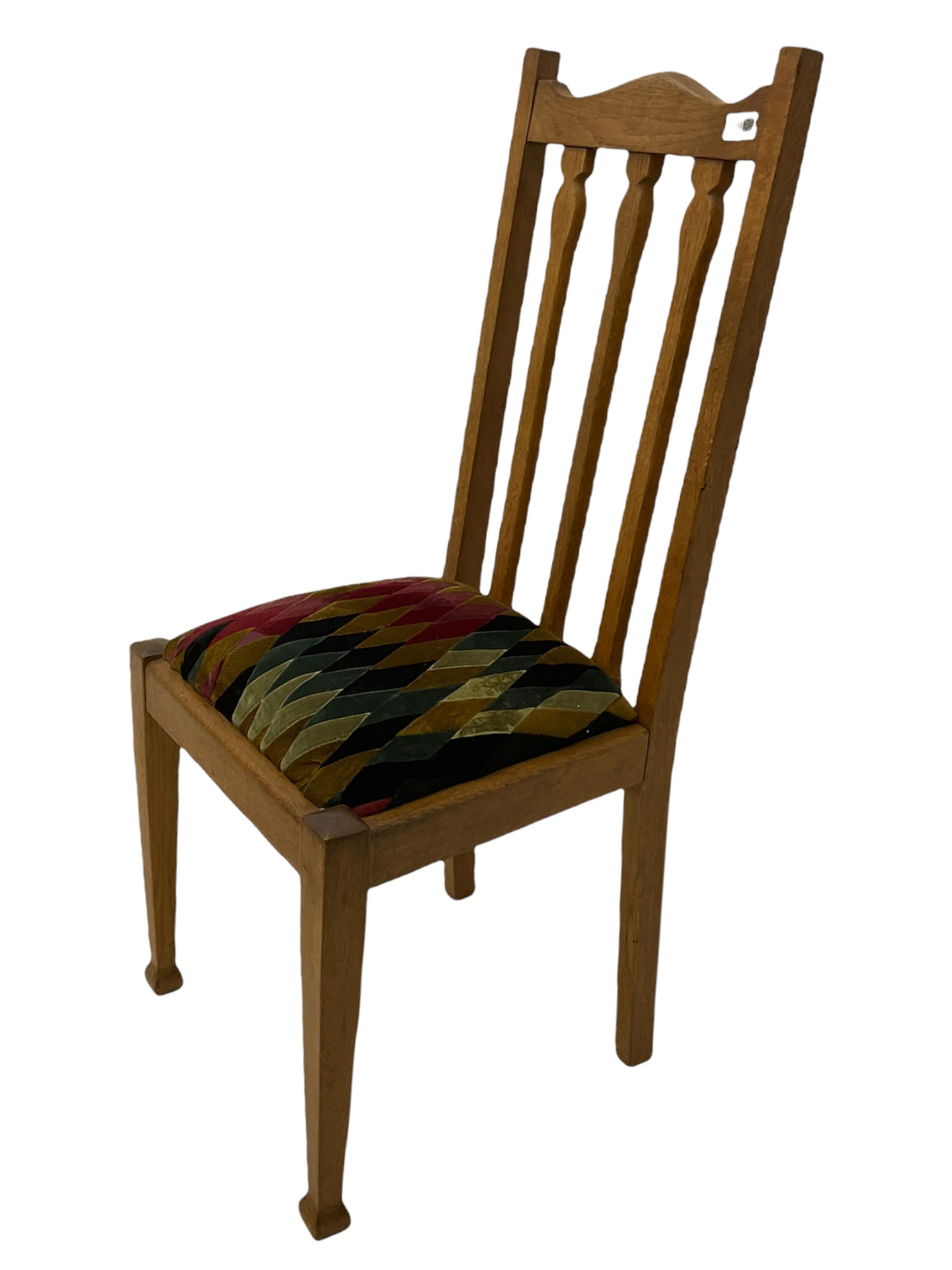 Set of five early 20th century oak dining chairs - Image 6 of 11