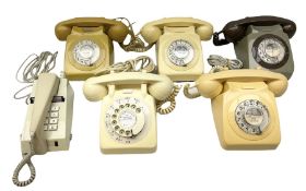 Collection of six vintage telephones