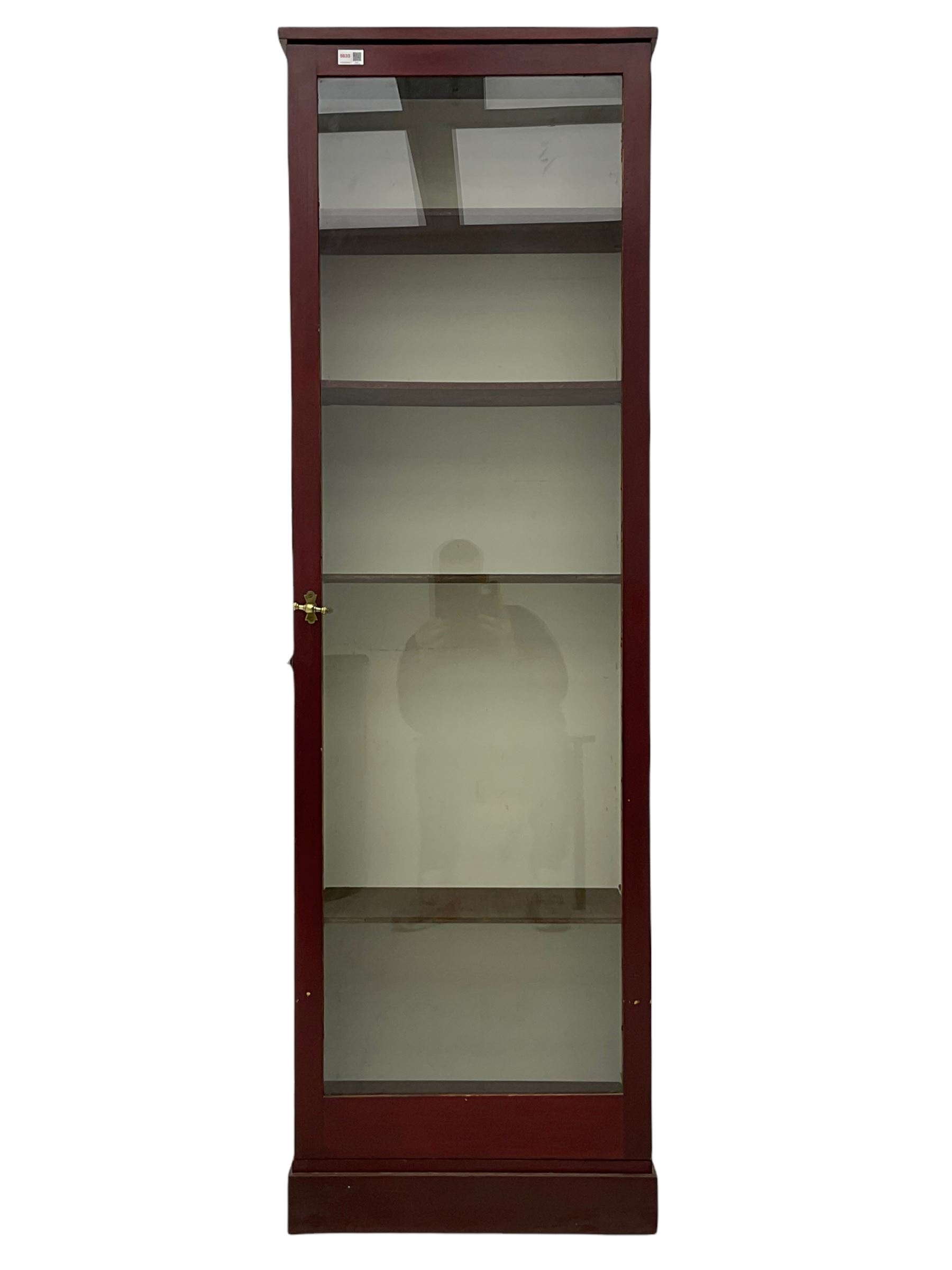 20th century glazed shop display cabinet/bookcase