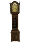 Modern oak longcase clock