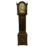 Modern oak longcase clock