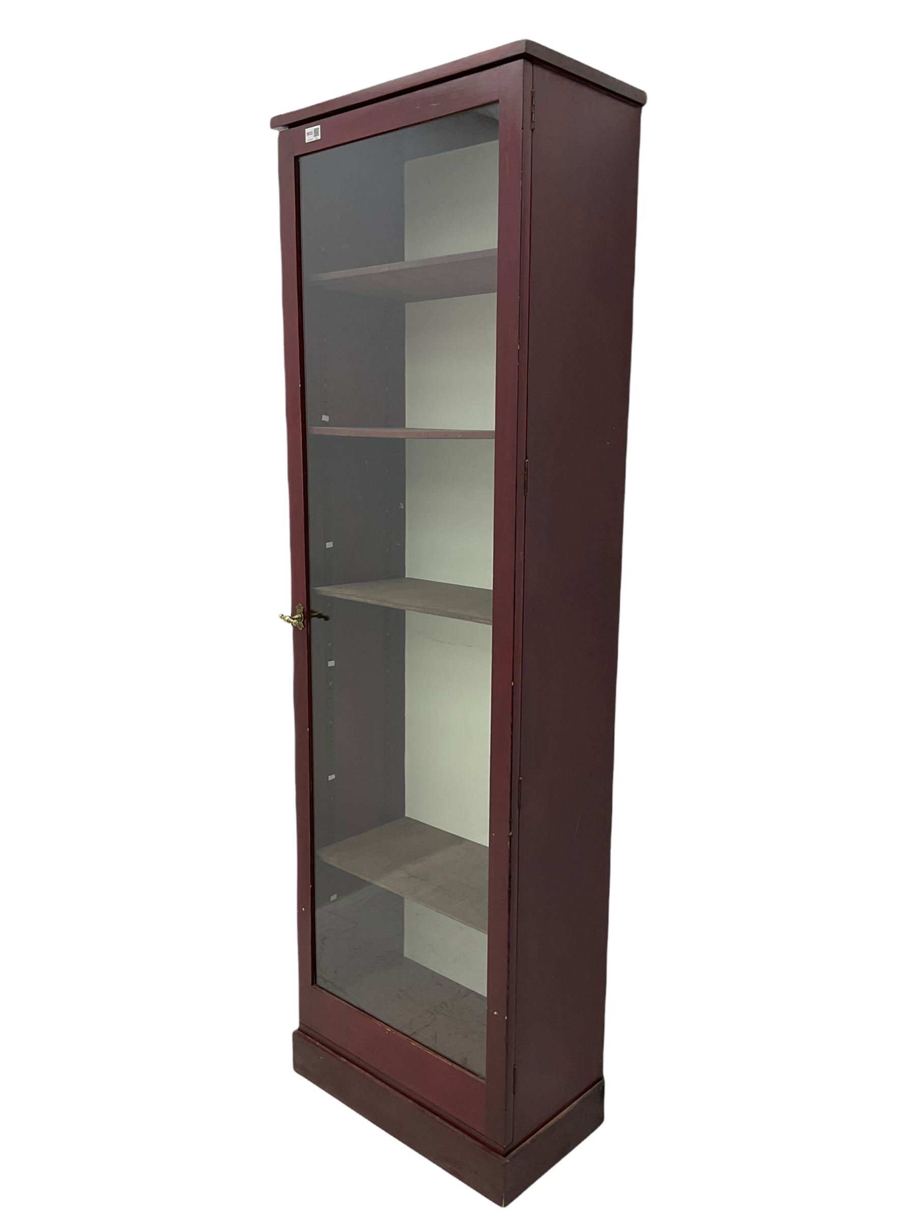 20th century glazed shop display cabinet/bookcase - Image 2 of 6
