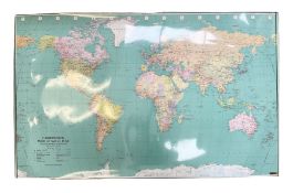 Large laminated map of the world