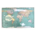 Large laminated map of the world