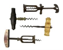 Four 19th and 20th century corkscrews