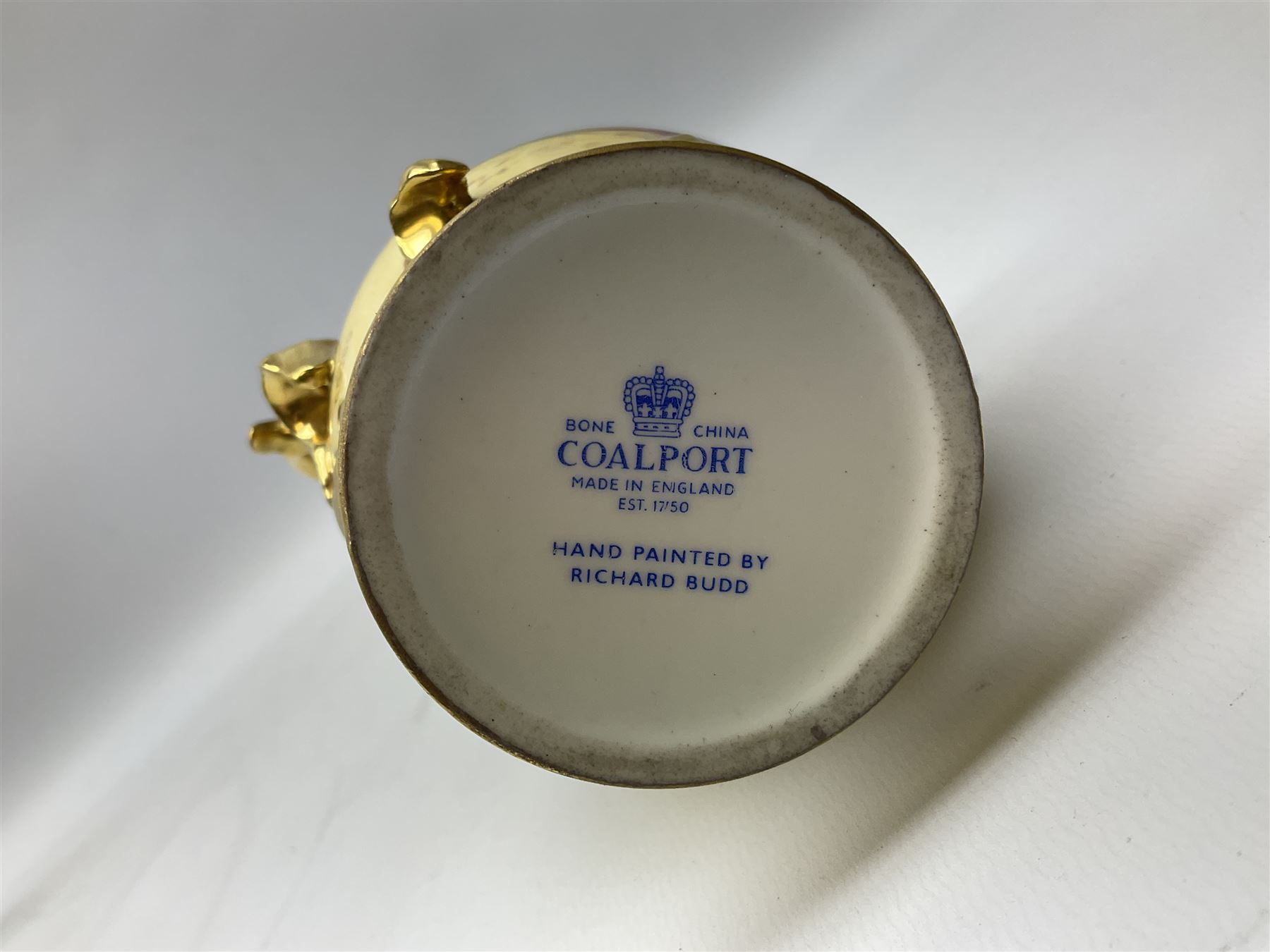Coalport pot pourri vase with twin gilt handles - Image 6 of 6