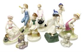 Seven Royal Doulton figures from the Nursery Rhymes Collection comprising