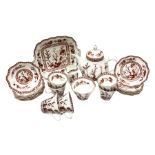 Coalport 'Indian Tree Coral' tea service for six