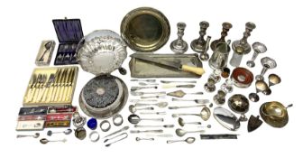 Quantity of silver plate and other metalware