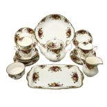 Royal Albert Old Country Roses pattern tea service