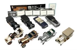 Eight Franklin Mint diecast models of cars