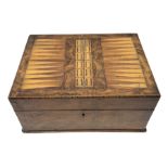 Victorian walnut sewing box