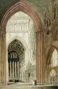 Charles Robert Swift (British early 20th century): York Minster Interior