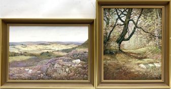 N C Hanson (British 20th century): 'Hob Crag Rosendale' and 'In Mulgrave Woods Sandsend'