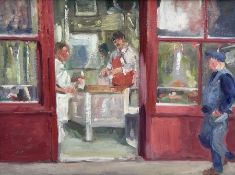 Catherine Tyler (British 1949-): 'Butcher Old Town Bridlington'