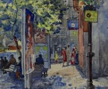 Joan M Pook (British 1927-2011): 'Sunbridge Road - Bottom Bradford'