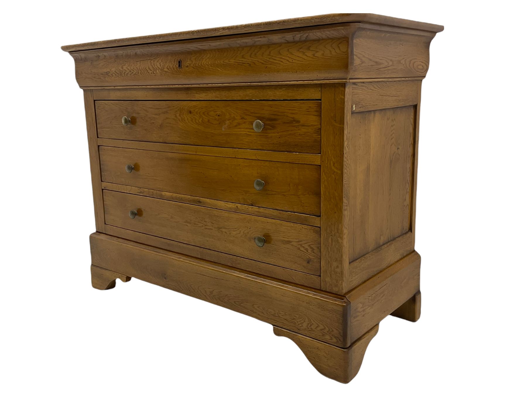Barre Dugue - French oak five drawer chest with three drawers and frieze drawer at top and one at bo - Image 4 of 12