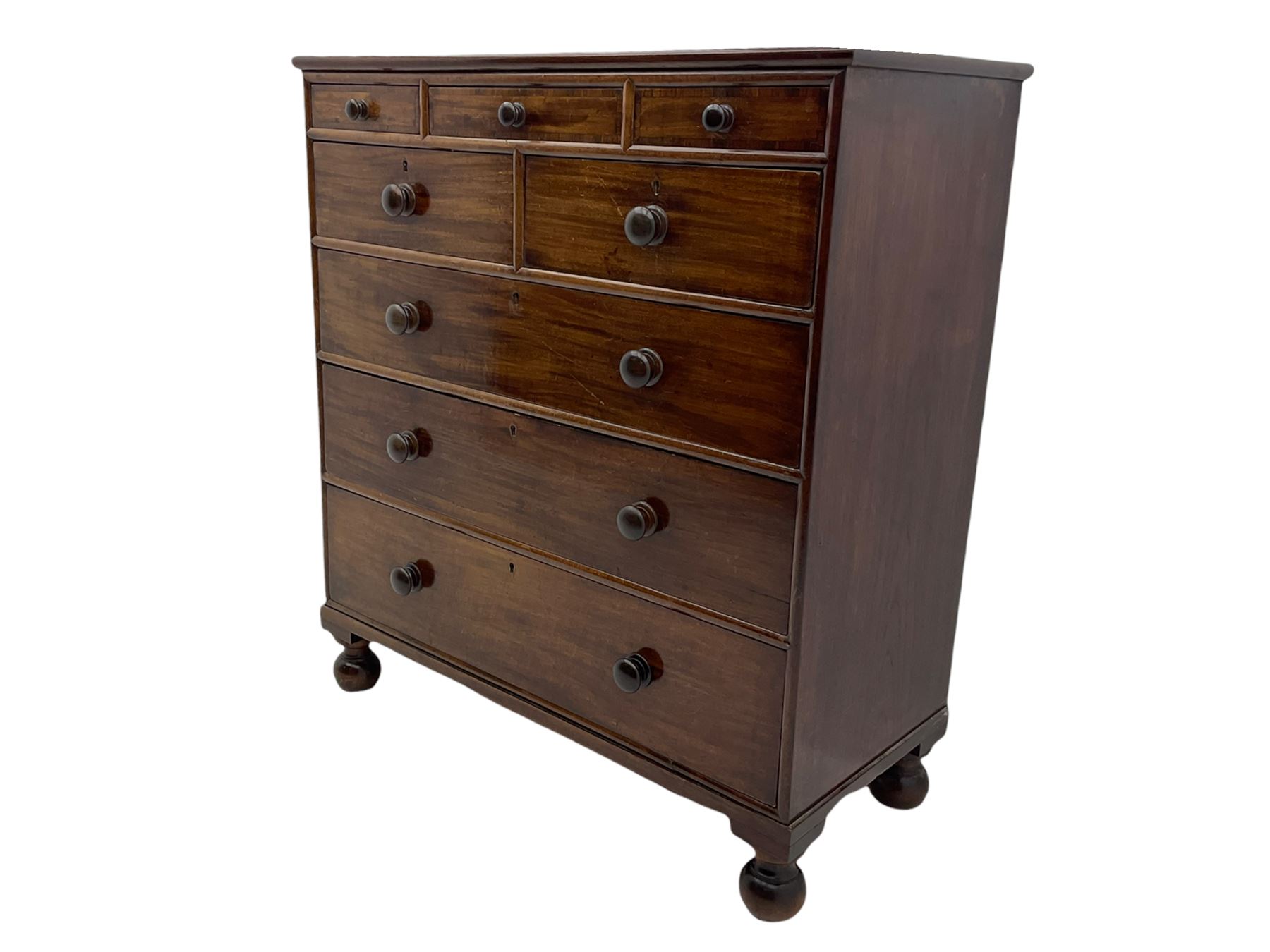19th century mahogany chest - Image 2 of 14