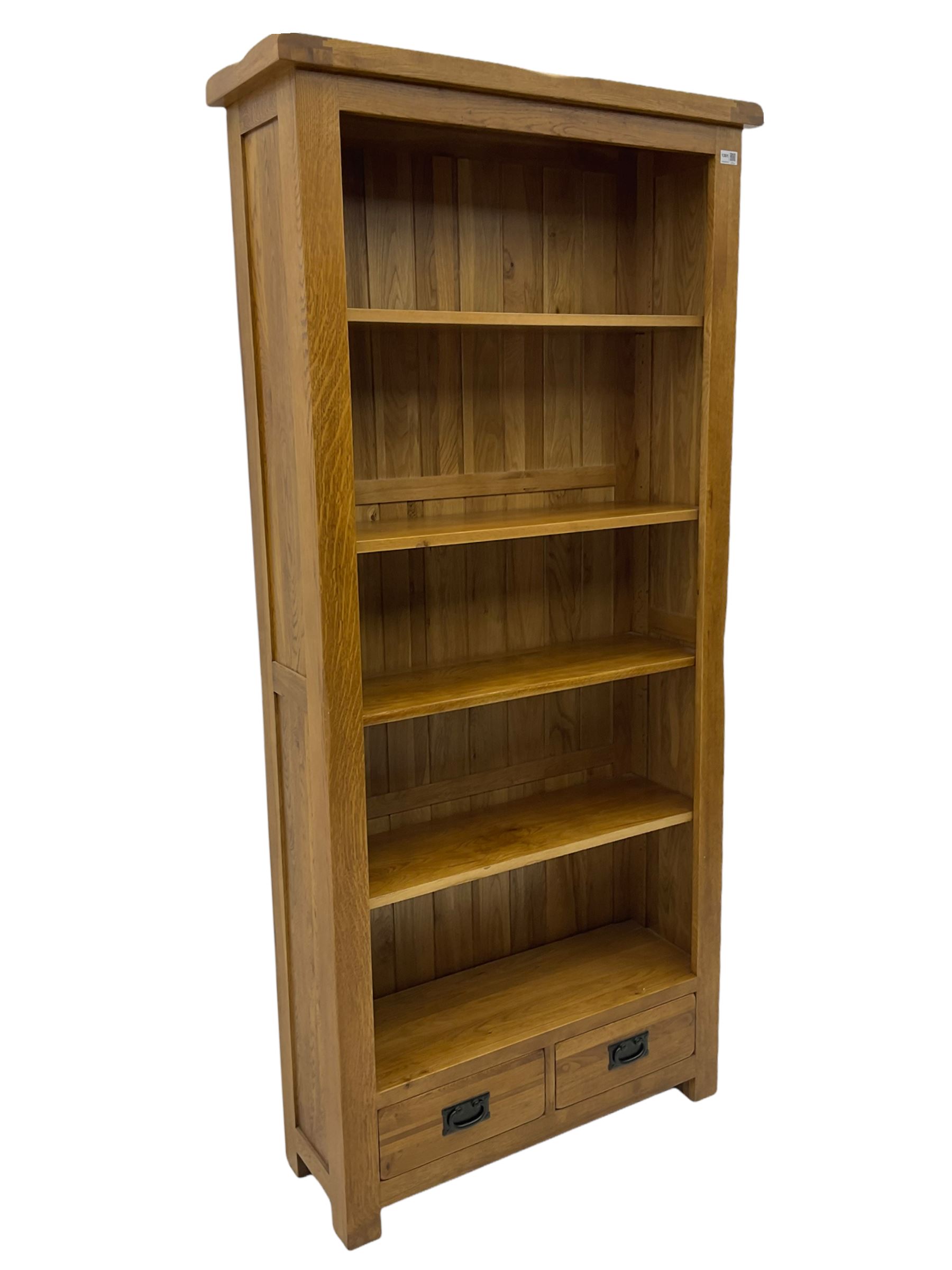 Light oak open bookcase - Image 2 of 5