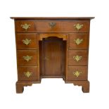 George III style mahogany kneehole desk