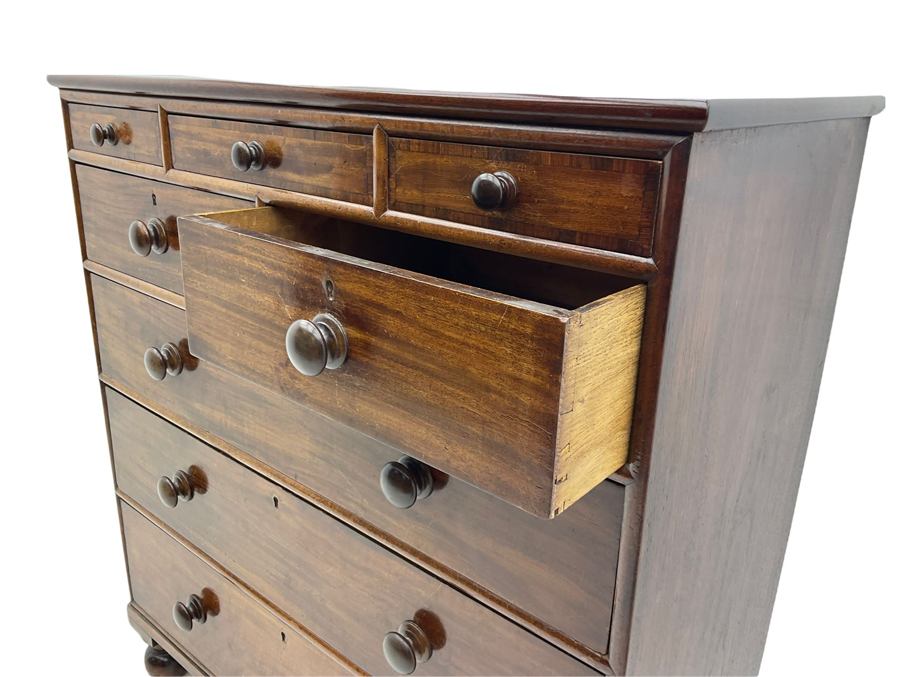 19th century mahogany chest - Image 13 of 14