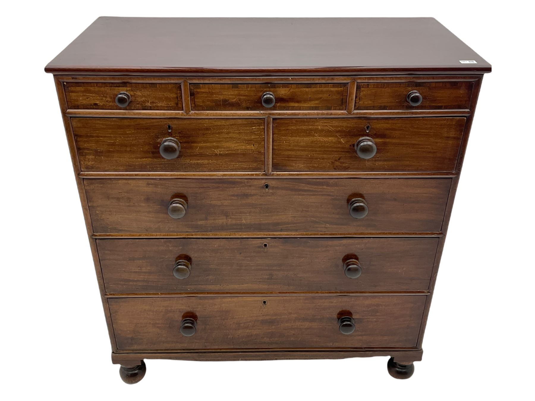 19th century mahogany chest - Image 5 of 14