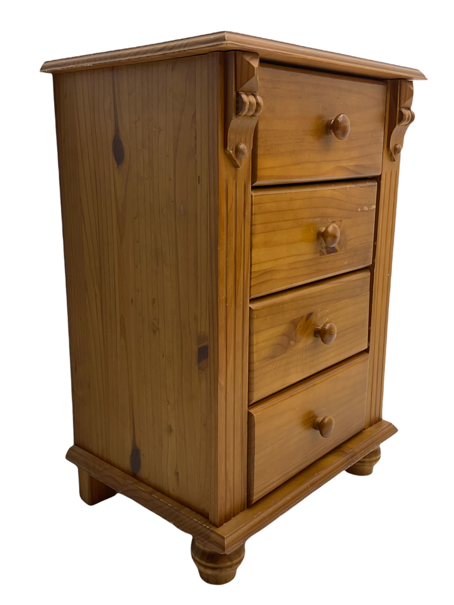 Pair of pine pedestal chests - Image 3 of 5