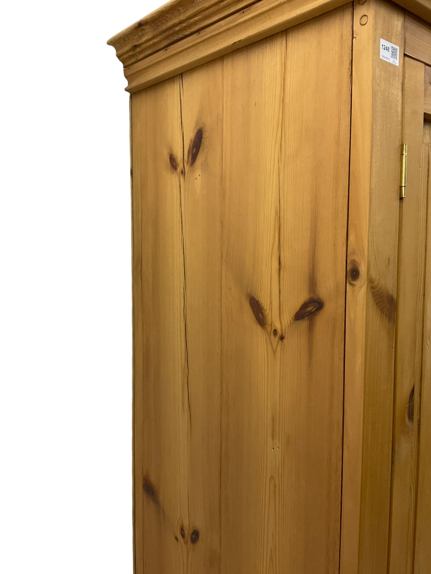 Solid pine double wardrobe - Image 6 of 8