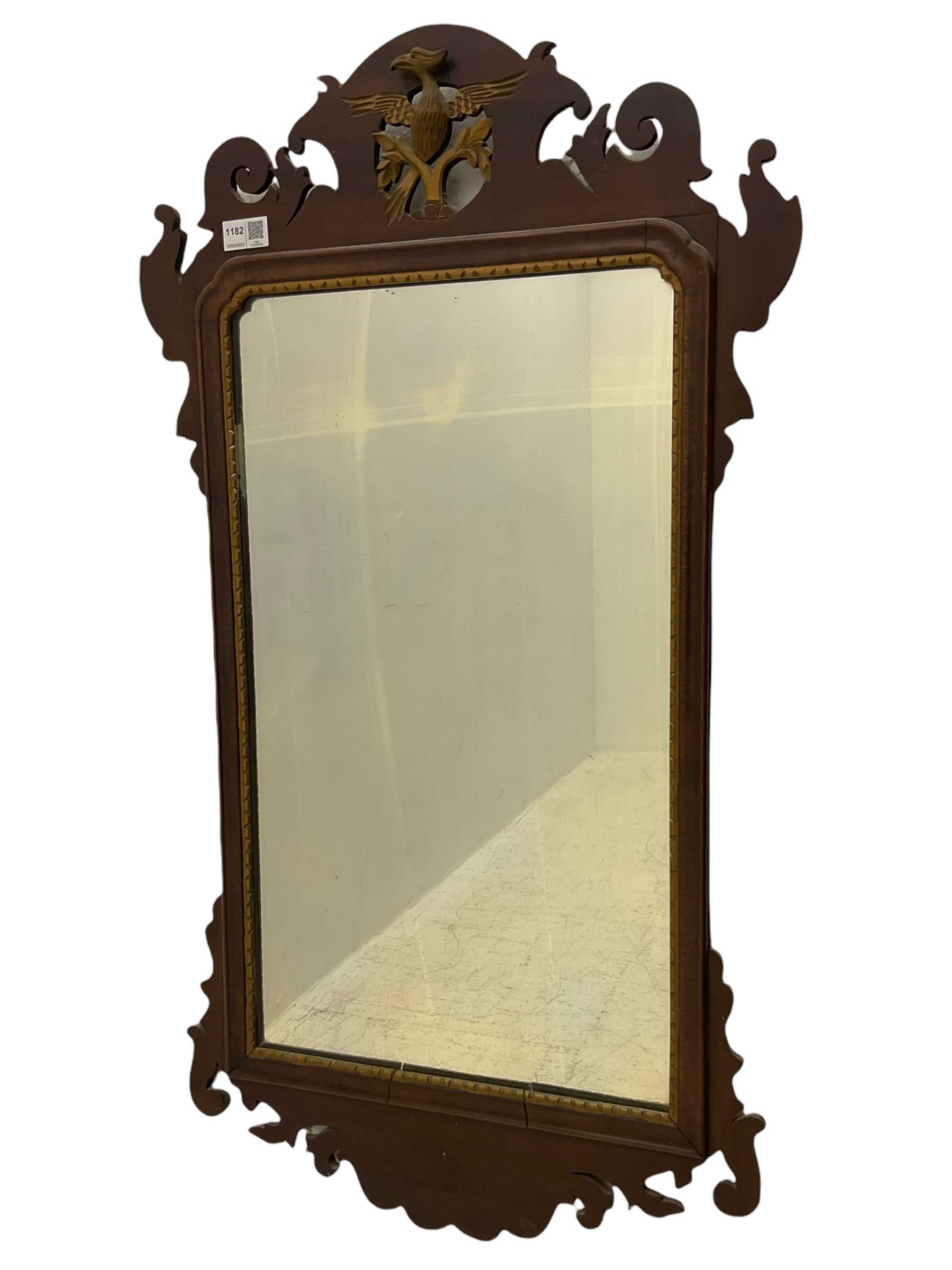 Chippendale style mahogany wall mirror - Image 2 of 7