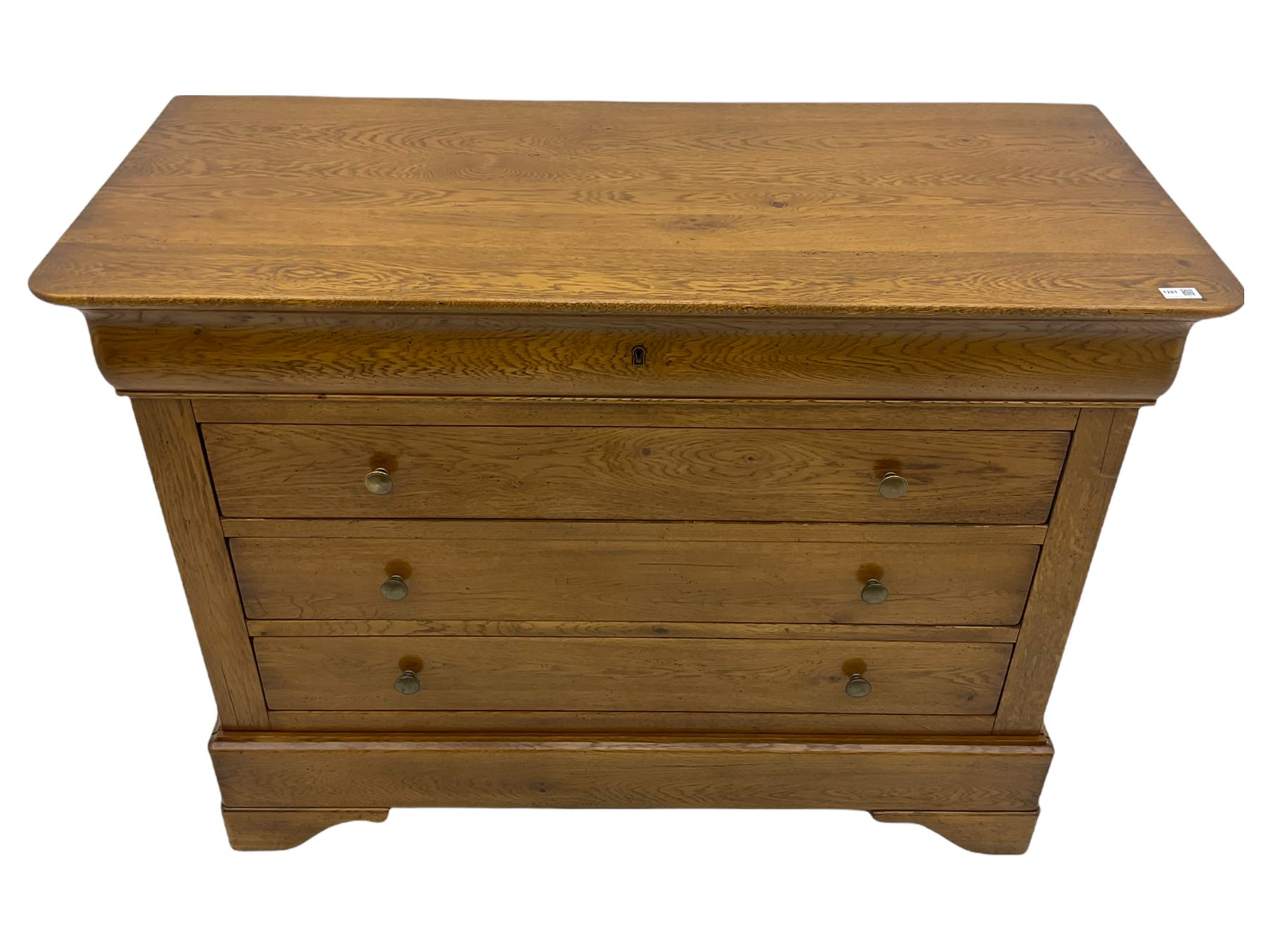 Barre Dugue - French oak five drawer chest with three drawers and frieze drawer at top and one at bo - Image 2 of 12