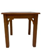 Yew wood square lamp table