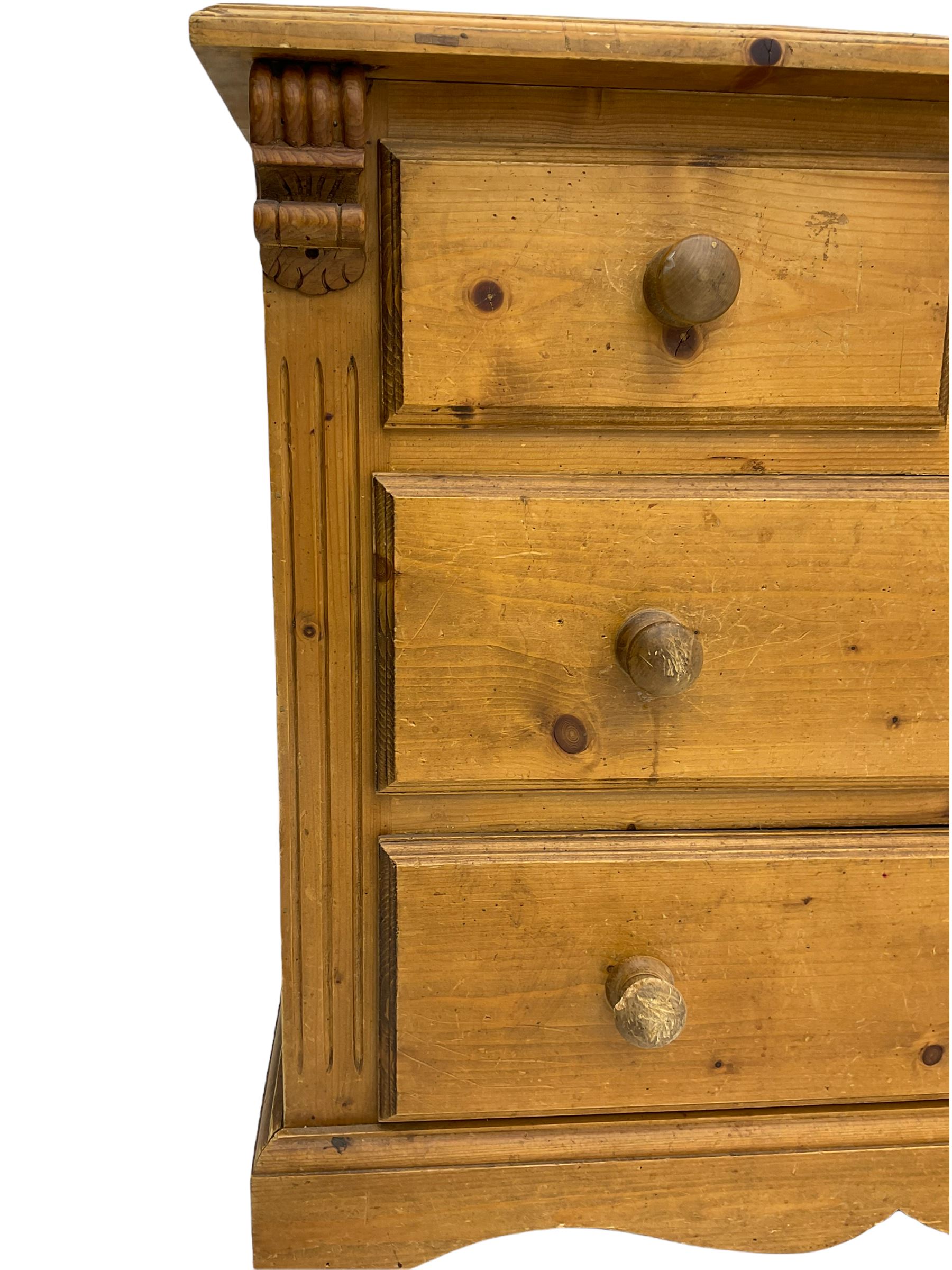 Waxed pine chest - Image 5 of 7