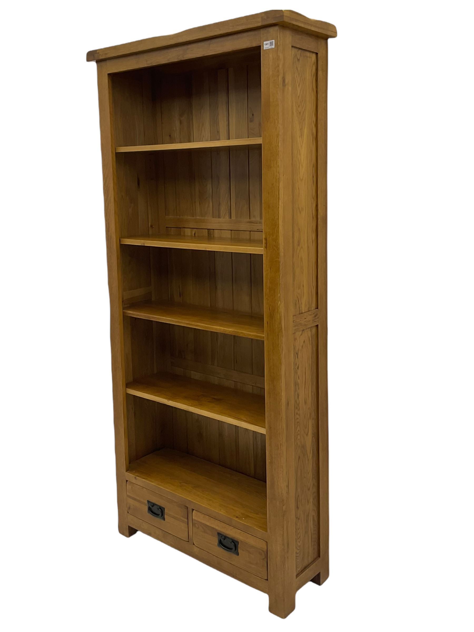 Light oak open bookcase - Image 3 of 5