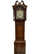 A mid-19th century oak and mahogany longcase clock retailed by 'Frank Dobson