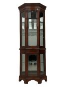 Wade - mahogany shaped front display cabinet