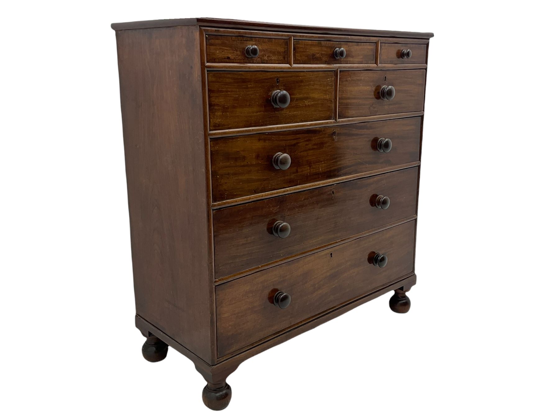 19th century mahogany chest - Image 3 of 14