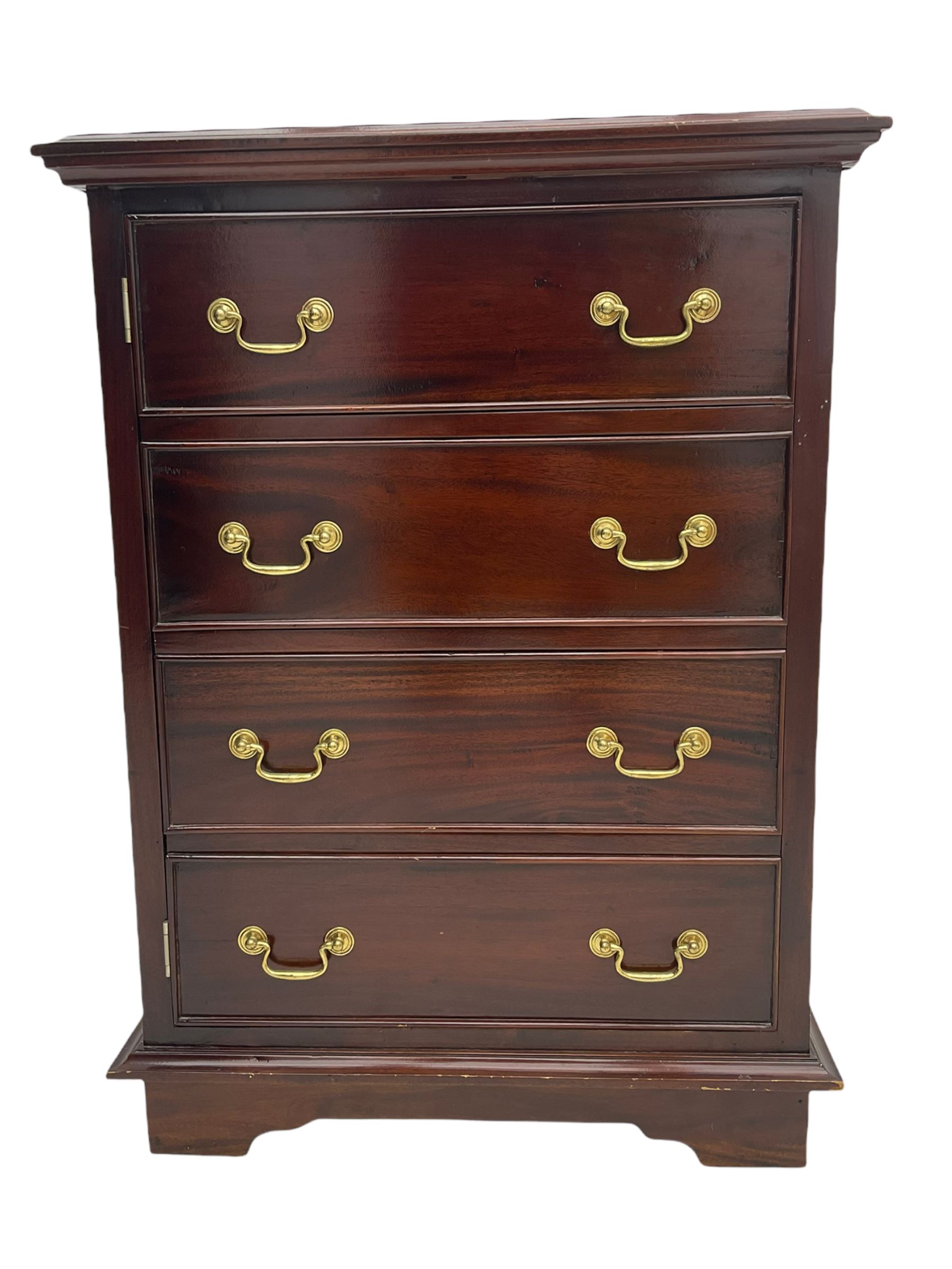 Georgian style mahogany chest cabinet