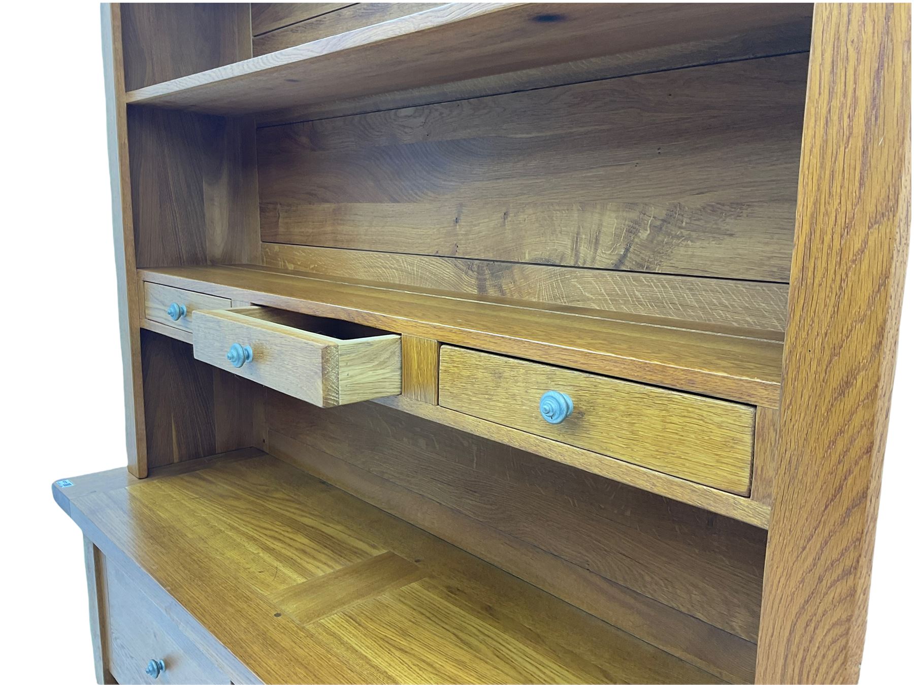 Manor Oak - light oak dresser and rack - Image 5 of 10