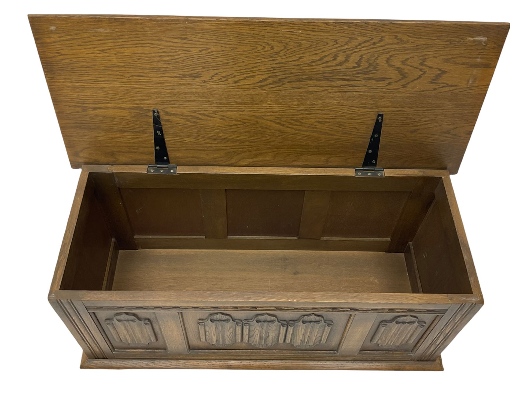 20th century oak blanket box - Image 3 of 5