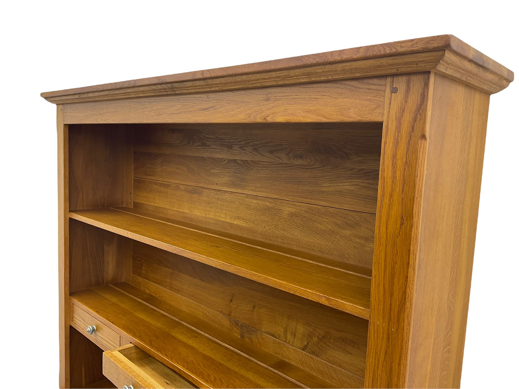 Manor Oak - light oak dresser and rack - Image 9 of 10