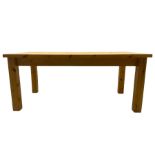 Solid pine rectangular dining table